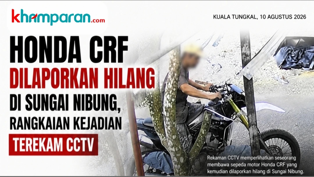 Honda CRF Dilaporkan Hilang di Sungai Nibung, Rangkaian Kejadian Terekam CCTV