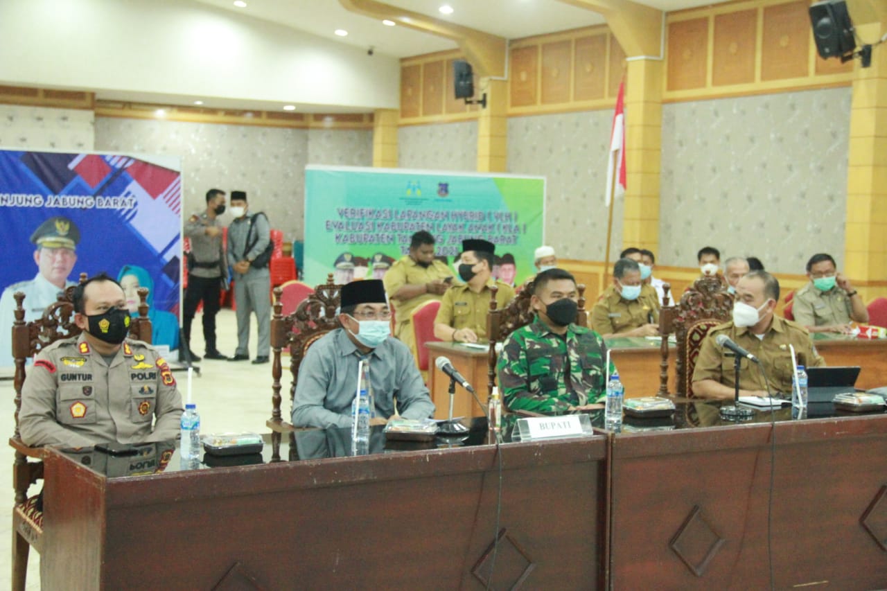 Bupati Anwar Sadat Hadiri Verifikasi Lapangan Hybrid KLA Tanjabbarat Secara Virtual