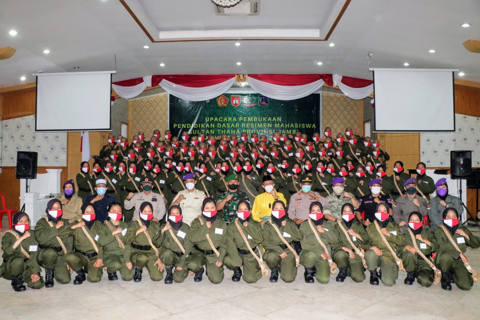 Menwa Sukses Gelar Upacara Pembukaan Pendidikan Resimen Mahasis Sultan Thaha Jambi 