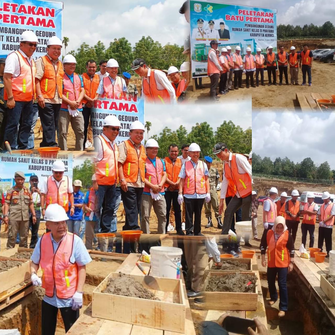 Peletakan Batu Pertama Pembangunan Rumah Sakit Kelas D oleh Bupati Kerinci Adirozal : Semoga cepat memberikan pelayanan kesehatan bagi masyarakat Kerinci 