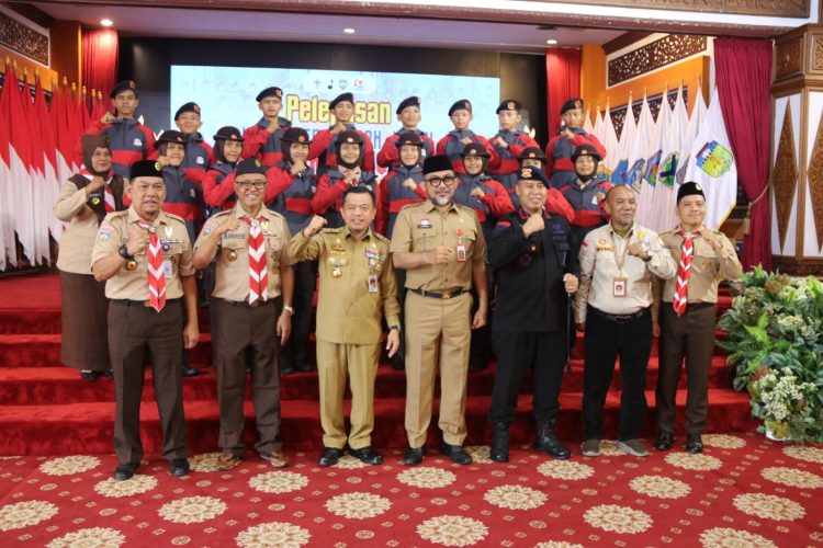 Gubernur Al Haris Lepas Kontingen Pramuka Jambi Ikuti Lomba Tingkat V Nasional