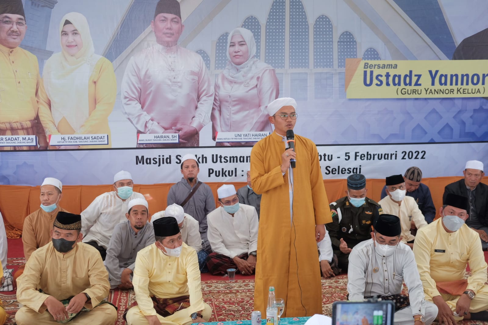 Bupati bersama Wabub Hadiri Peringatan Isra’ Mi’raj di Mesjid Syekh Usman Kuala Tungkal