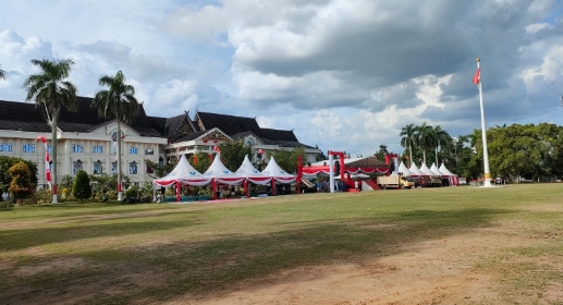 Upacara HUT ke 77 RI di Lapangan Kantor Gubernur Jambi Dipercepat