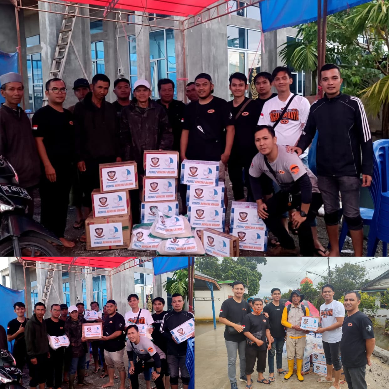 Serikat pekerja BNI Sungai Penuh dan 46 Bikers Club Chapter Sungai Penuh Salurkan Bantuan Ke korban Banjir