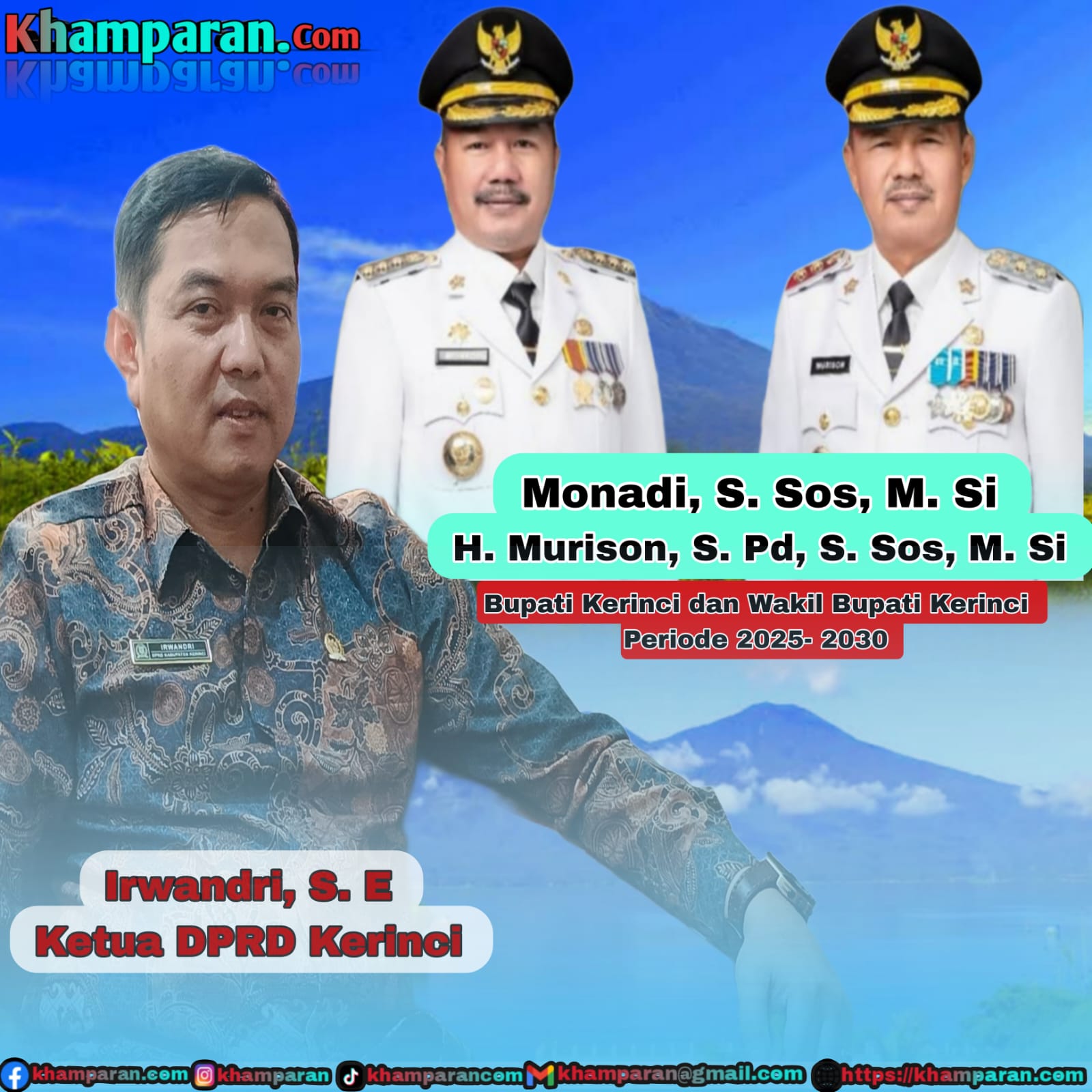 Dewan Ingatkan Bupati Kerinci Monadi dan Wakil Bupati Murison Penuhi Janji Politik