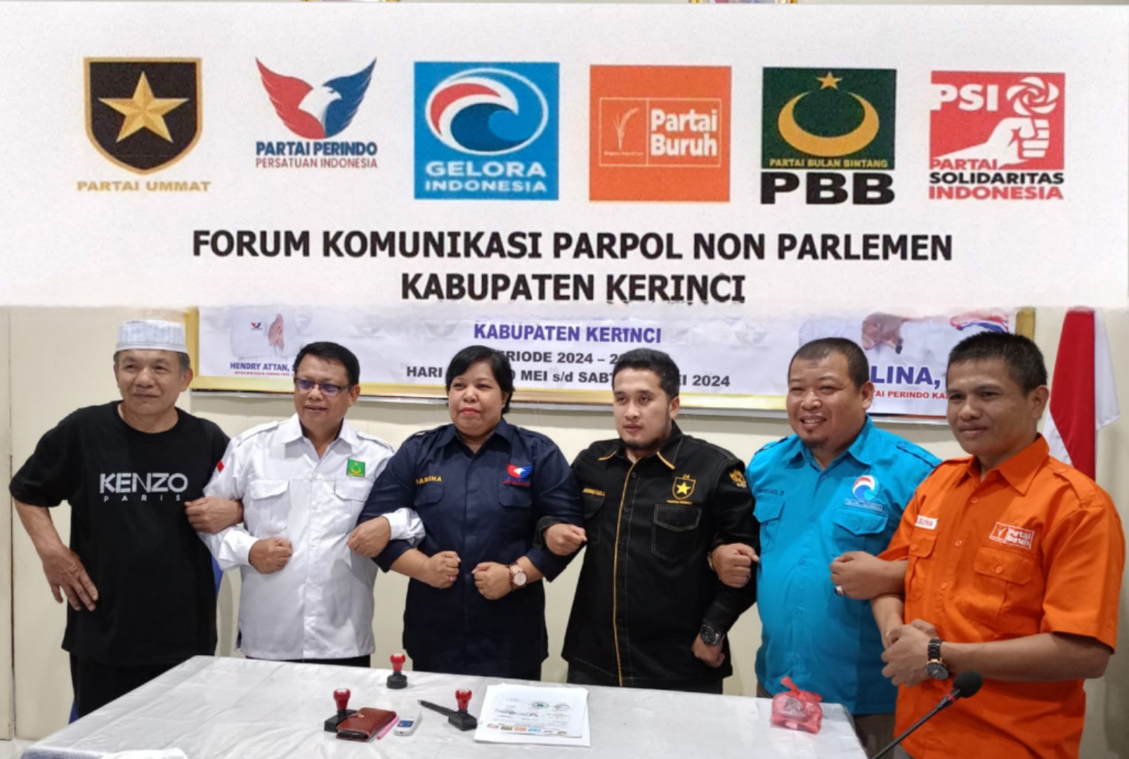 Parpol Non Parlemen Kerinci Nyatakan Sikap Dukung HTK