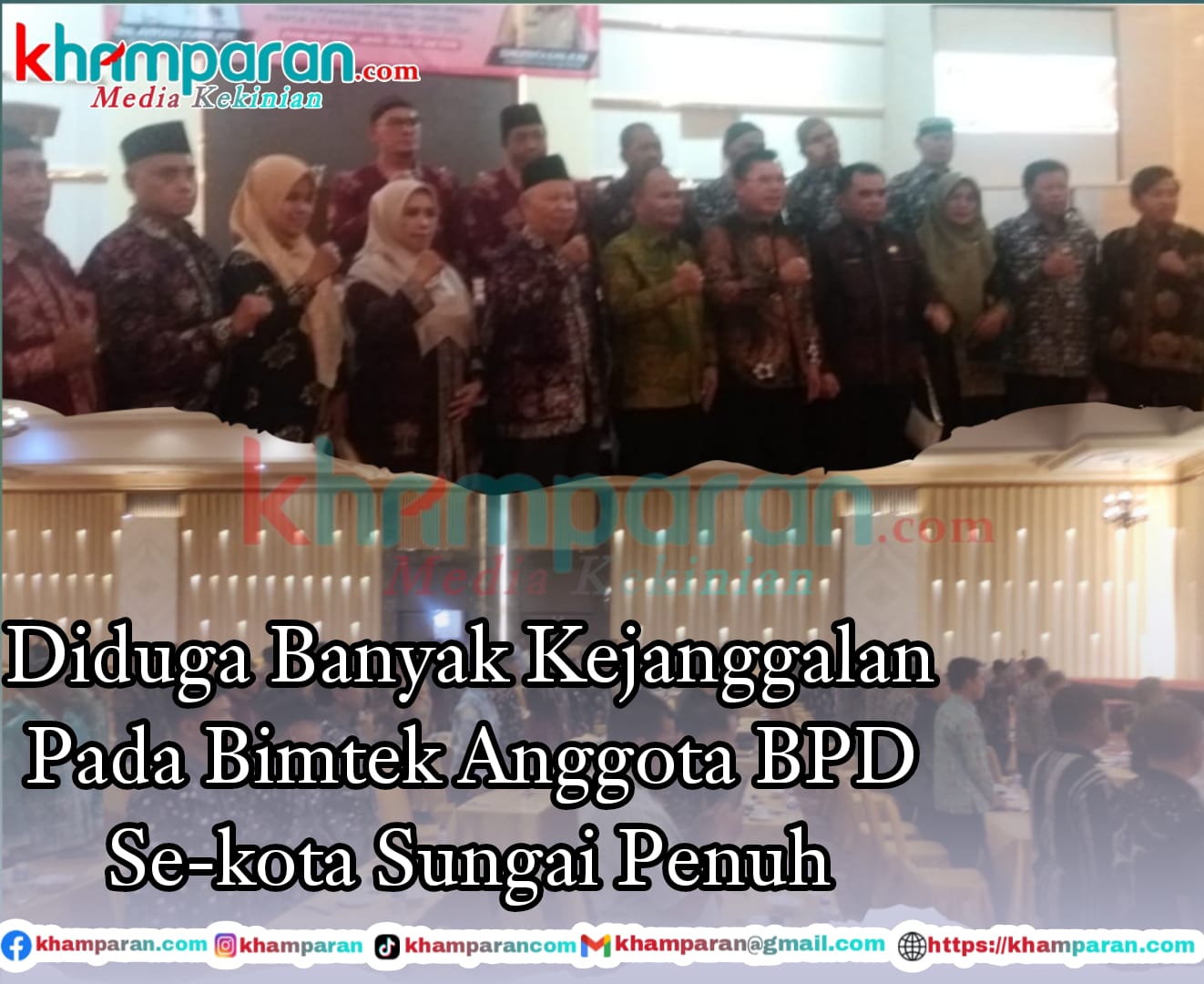 Diduga Banyak Kejanggalan Pada Pelaksanaan Bimtek Anggota BPD Se-kota Sungai Penuh