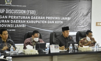 Percepatan Fasilitasi Ranperda serta Sinkronisasi Perda, DPRD Jambi Gelar FGD Bersama Kemendagri