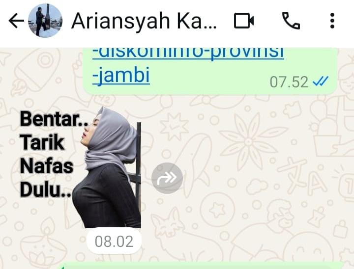 Waduh!! Ariansyah Dikonfirmasi Justru Balas Stiker Gambar Perempuan Tonjolkan Tubuh 