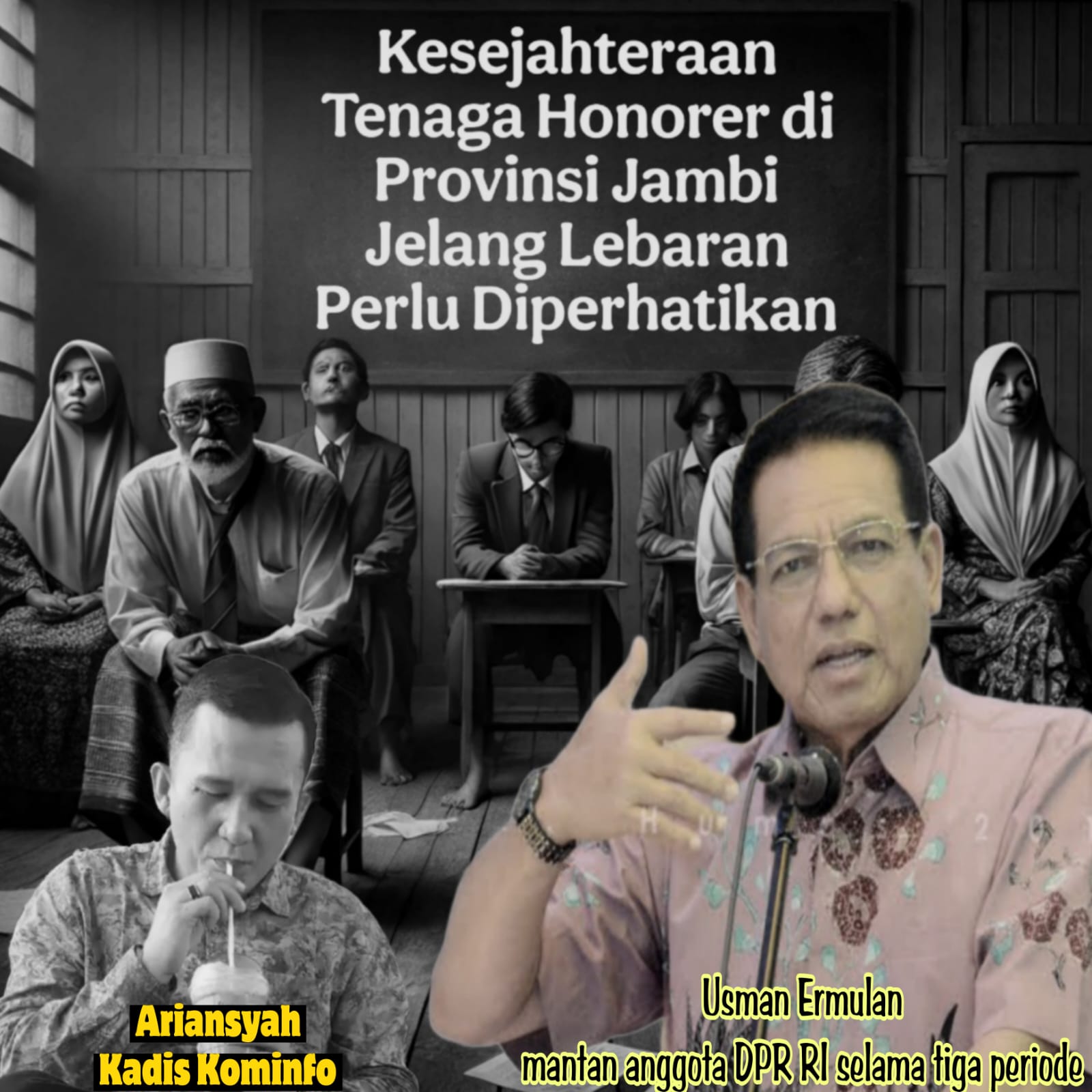 Ariansyah Kembali Berbohong, Usman Ermulan Desak Pemprov Jambi Transparan: Banyak Honorer Belum Terima Gaji