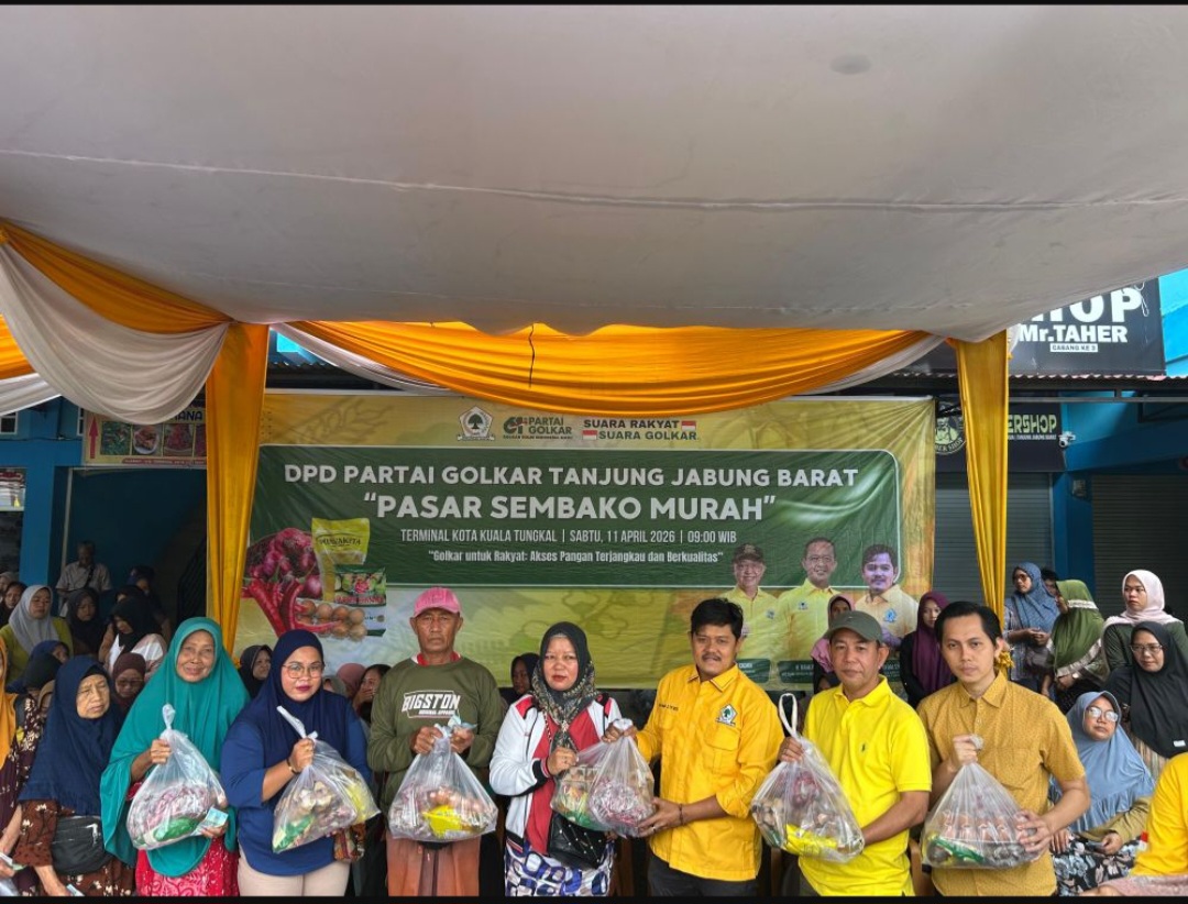 Golkar Tanjab Barat Gelar Pasar Murah, Syufrayogi: Bentuk Kepedulian untuk Ringankan Beban Warga