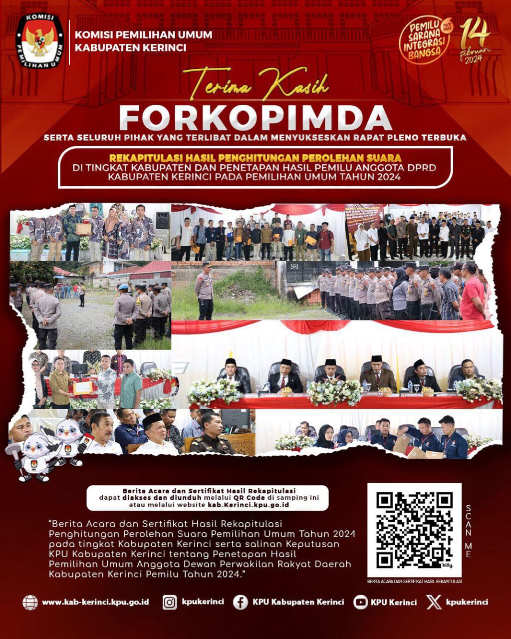 Di Tuding Berpihak Ke Salah Satu Partai Politik!! Komisi Pemilihan Umum (KPU) Kerinci Tegaskan : Netrallitas yang Berlandaskan UU