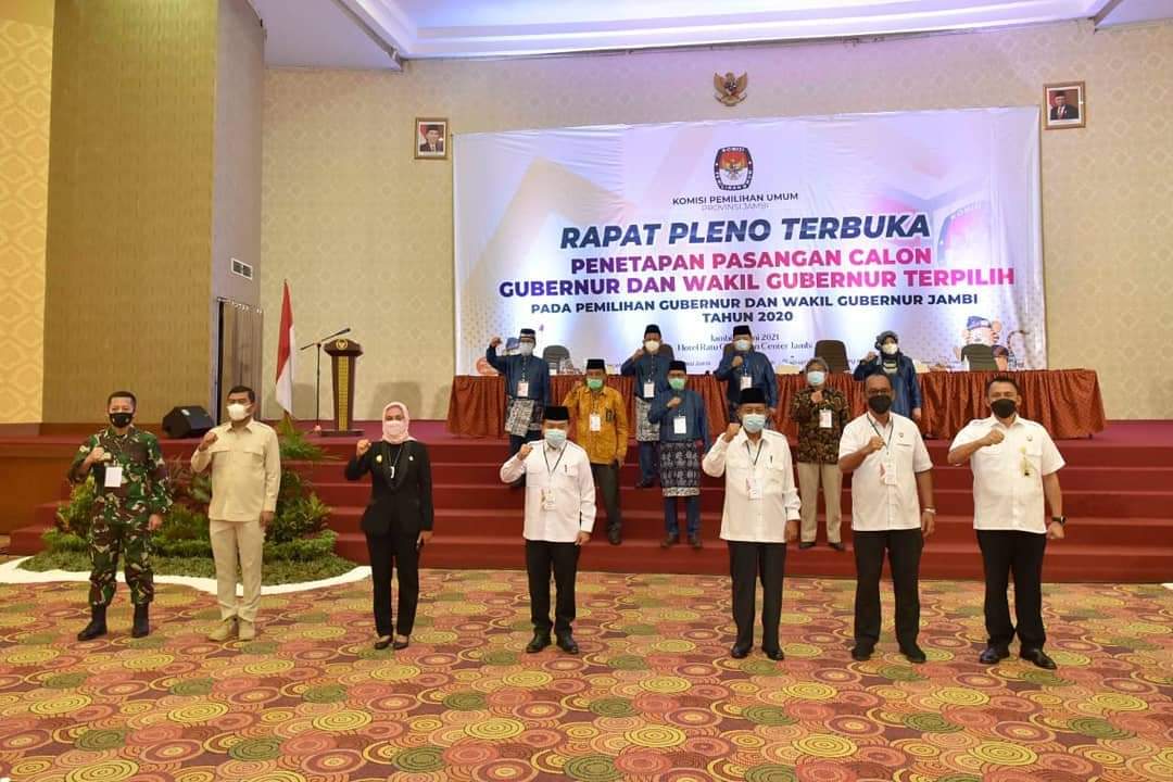 Pj.Gubernur Hadiri Rapat Pleno Penetapan Calon Terpilih Pilgub Jambi