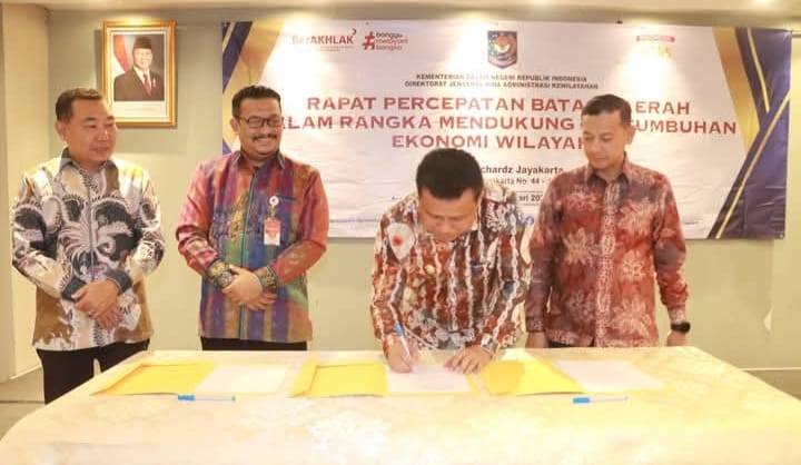 Batas Daerah Tanjab Barat–Tanjab Timur Hasilkan Kesepakatan ke TPBD Pusat