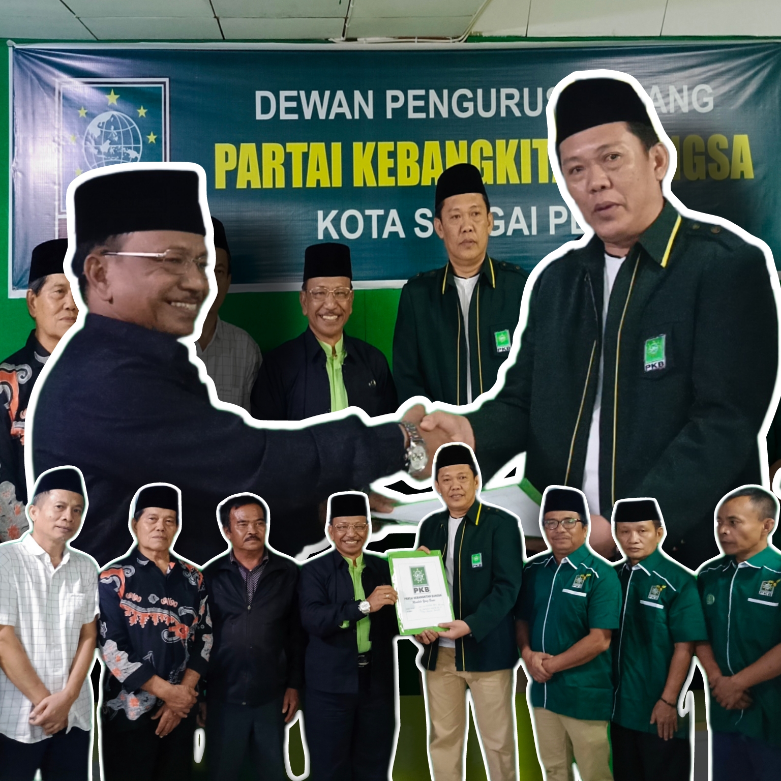 Diantar Puluhan Relawan, Noviar Zen Serahkan Formulir Pendaftar Di Kantor DPC PKB Sungai Penuh