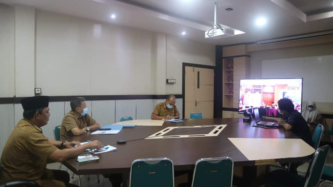 Rapat Virtual Dengan Pemprov Jambi Tentang Pemanfaatan Lahan Eks. MTQ, Wabup Hairan: Kita Akan Membuka Gerai UMKM