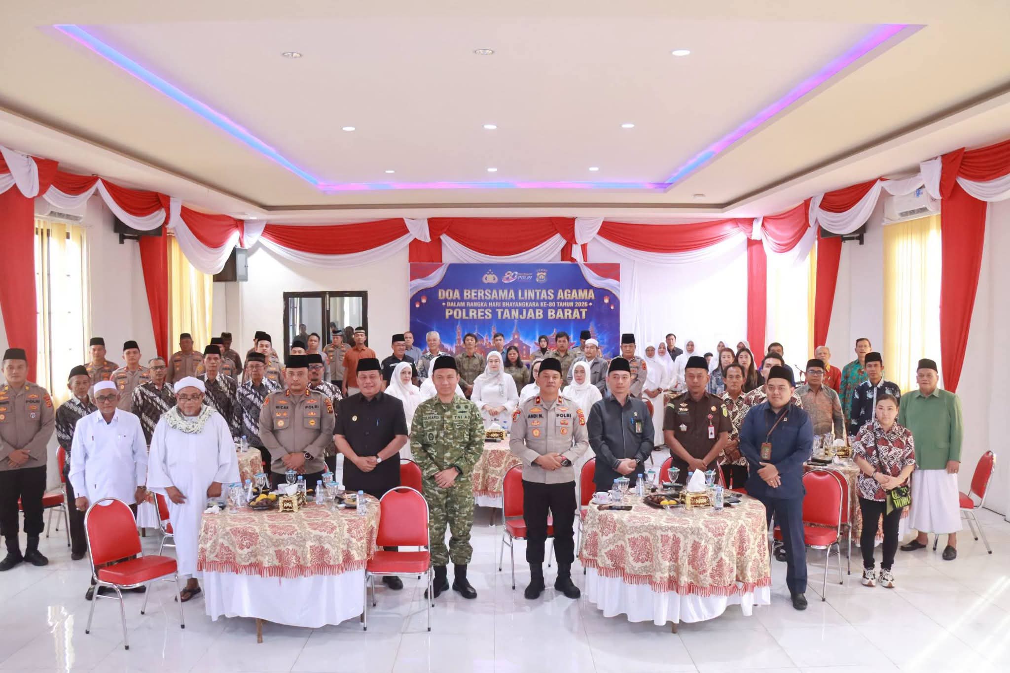 Hadiri Doa Lintas Agama HUT Bhayangkara ke-80, Wabup Katamso Tekankan Pentingnya Sinergi Jaga Kondusivitas Daerah