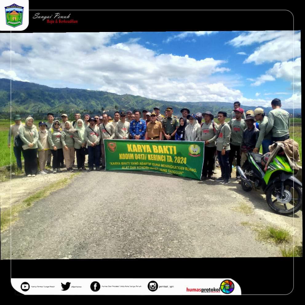 Wako Ahmadi Tinjau Karya Bakti Kodim 0417 Kerinci di Air Sesat
