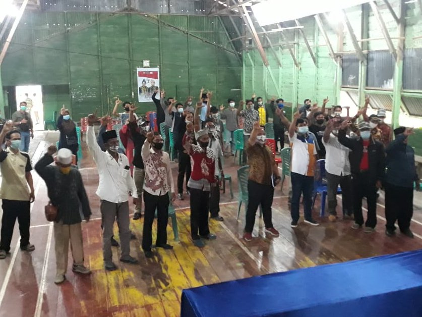 Melawat Di Kecamatan Pengabuan, Syafril Nursal Dapat Dukungan Pemenangan Forum Petani