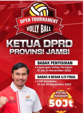 Mulai Hari Ini, 8 Besar Tim Bola Voli Perebutkan Piala Ketua DPRD Provinsi Jambi