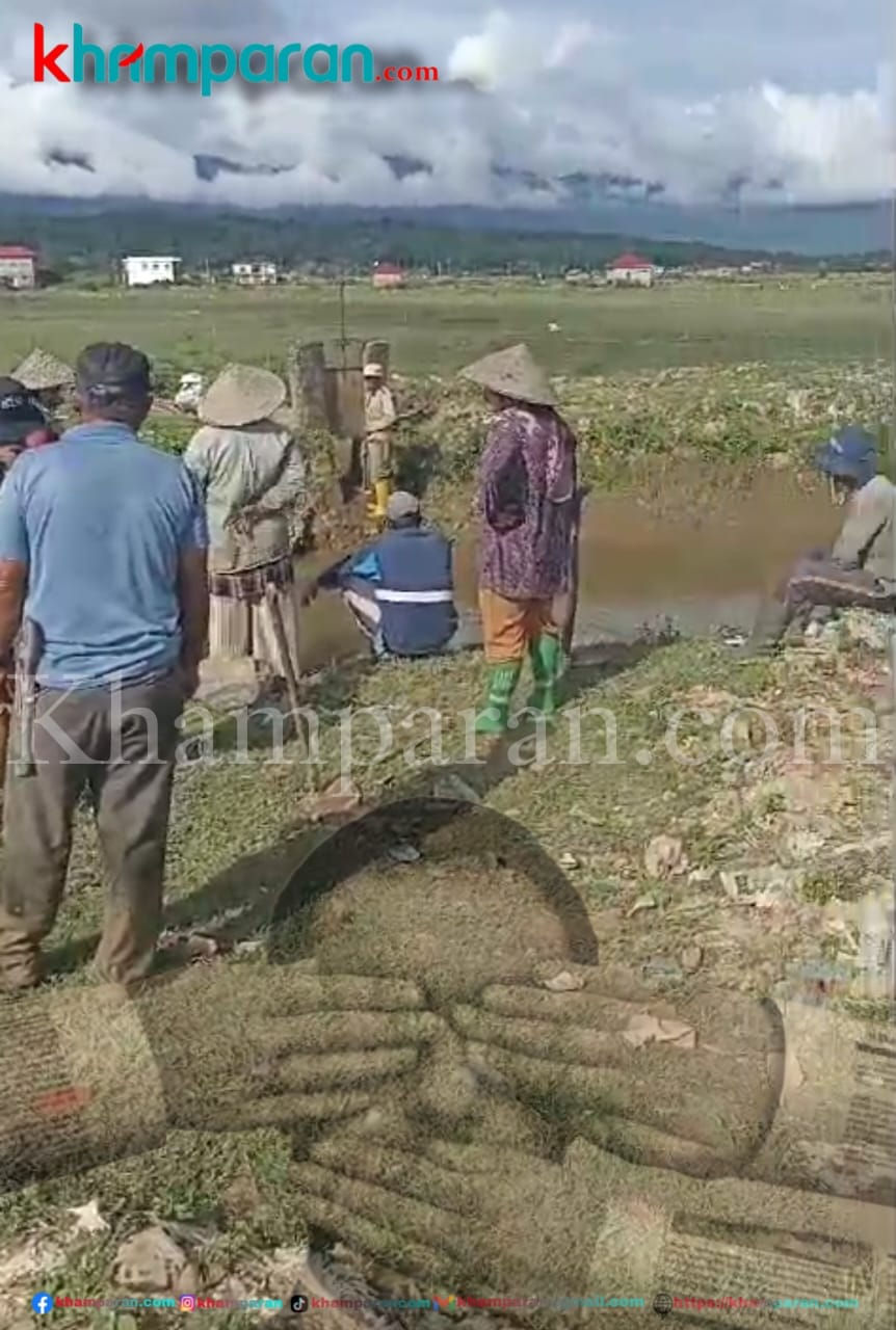 Saluran Irigasi Rusak saat Normalisasi Sungai, Masyarakat Ambil Langkah Untuk Perbaikan : Kades Bungkam Tak Ada Tindakan