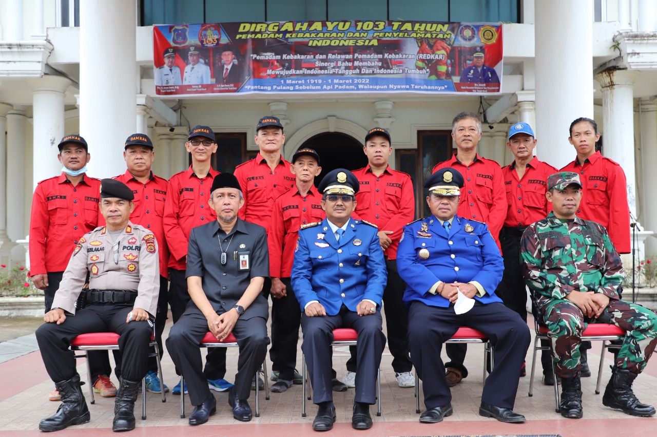 Bupati Tangan Barat Bacakan sambutan Menteri Dalam Negeri pada Peringatan HUT Ke-103 Damkar 